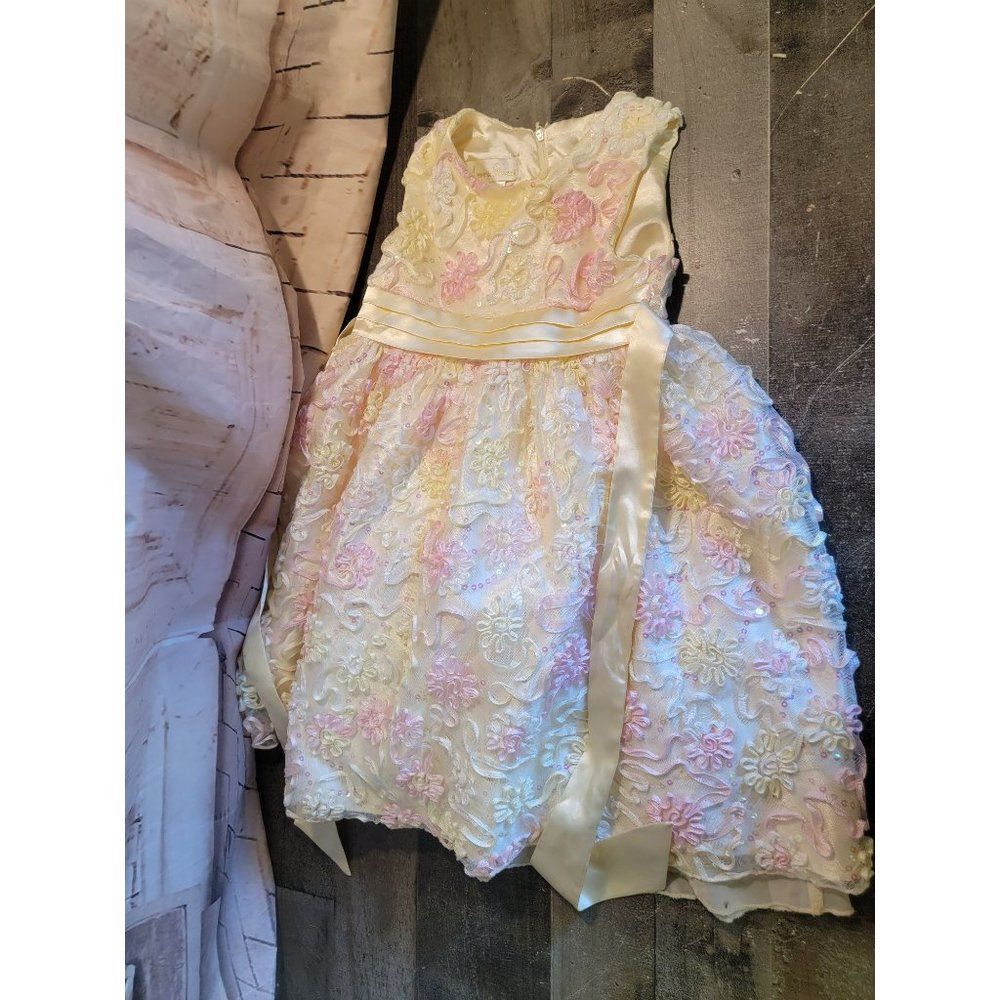 Youth American princess 6 pink yellow formal dress